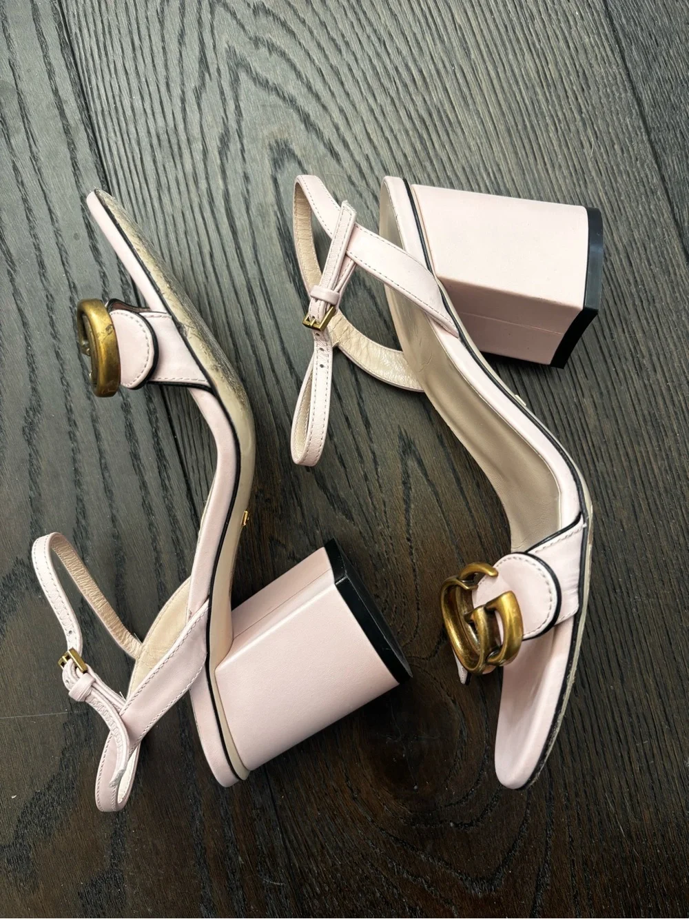 Gucci GG Marmont Block Heel (3” or 75mm) in Perfect Pink - Picture 5 of 7